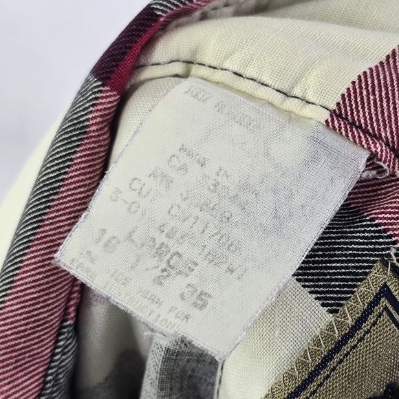 Roper Shirt Mens Large Black Red Snap Button Plaid Western White Long Sleeve - Picture 10 of 12